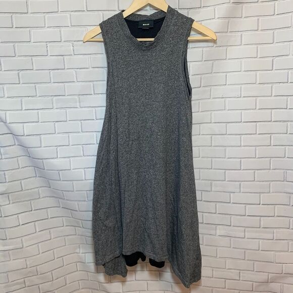 Anthropologie Maeve Heather Gray mock neck Swing Dress Sz S - Picture 1 of 3